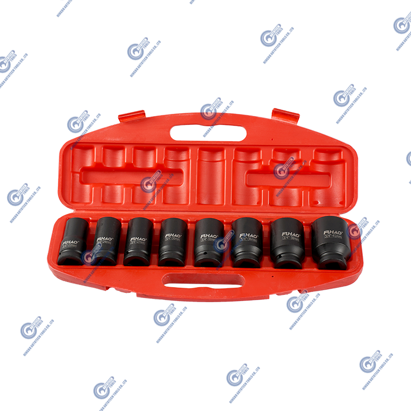 8 pezzi set di socket a impatto profondo da 3/4 pollici